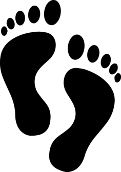 Human Footprints Laser Cut Svg File, Free Vectors File